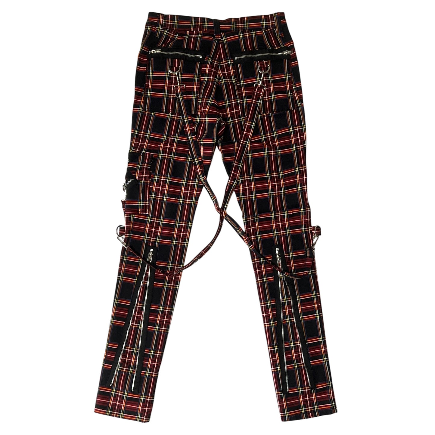 【TRIPP NYC】CLASSIC SLIM LEG BONDAGE PANT BLACK PLAID(IS674MP)