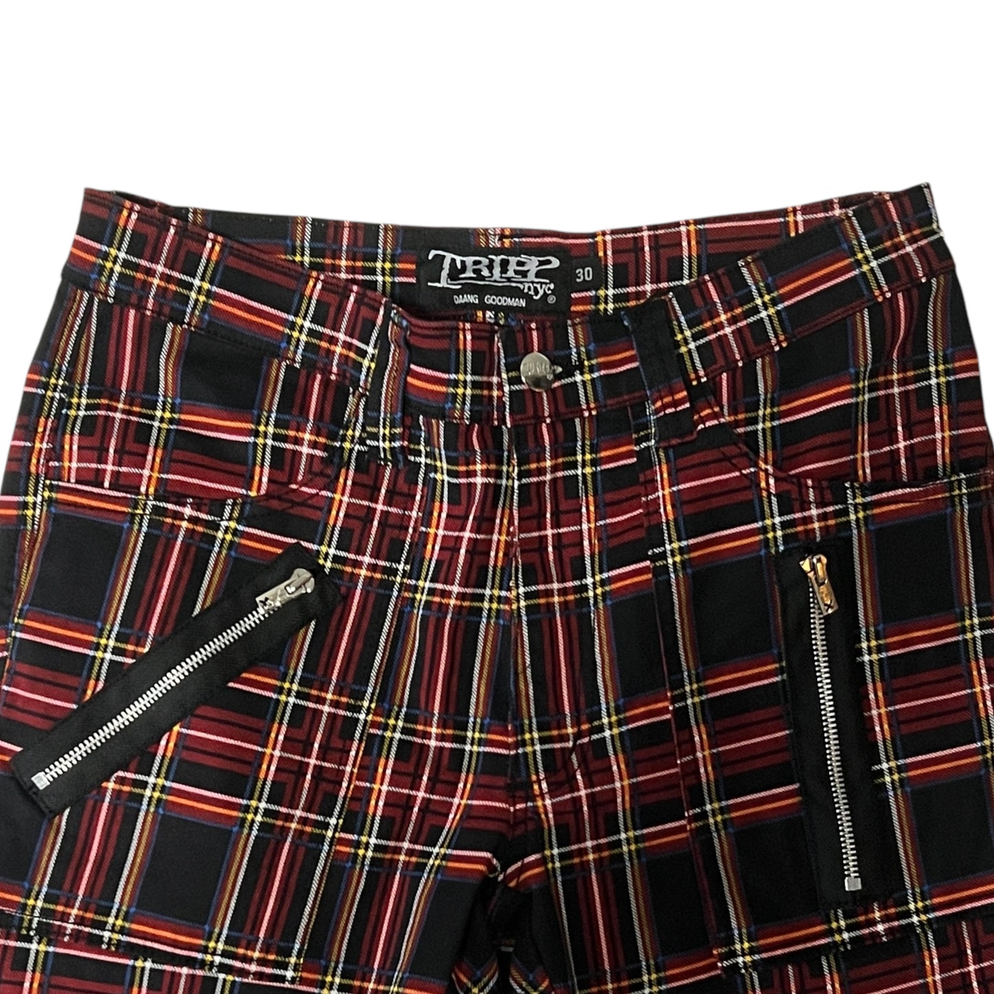 【TRIPP NYC】CLASSIC SLIM LEG BONDAGE PANT BLACK PLAID(IS674MP)