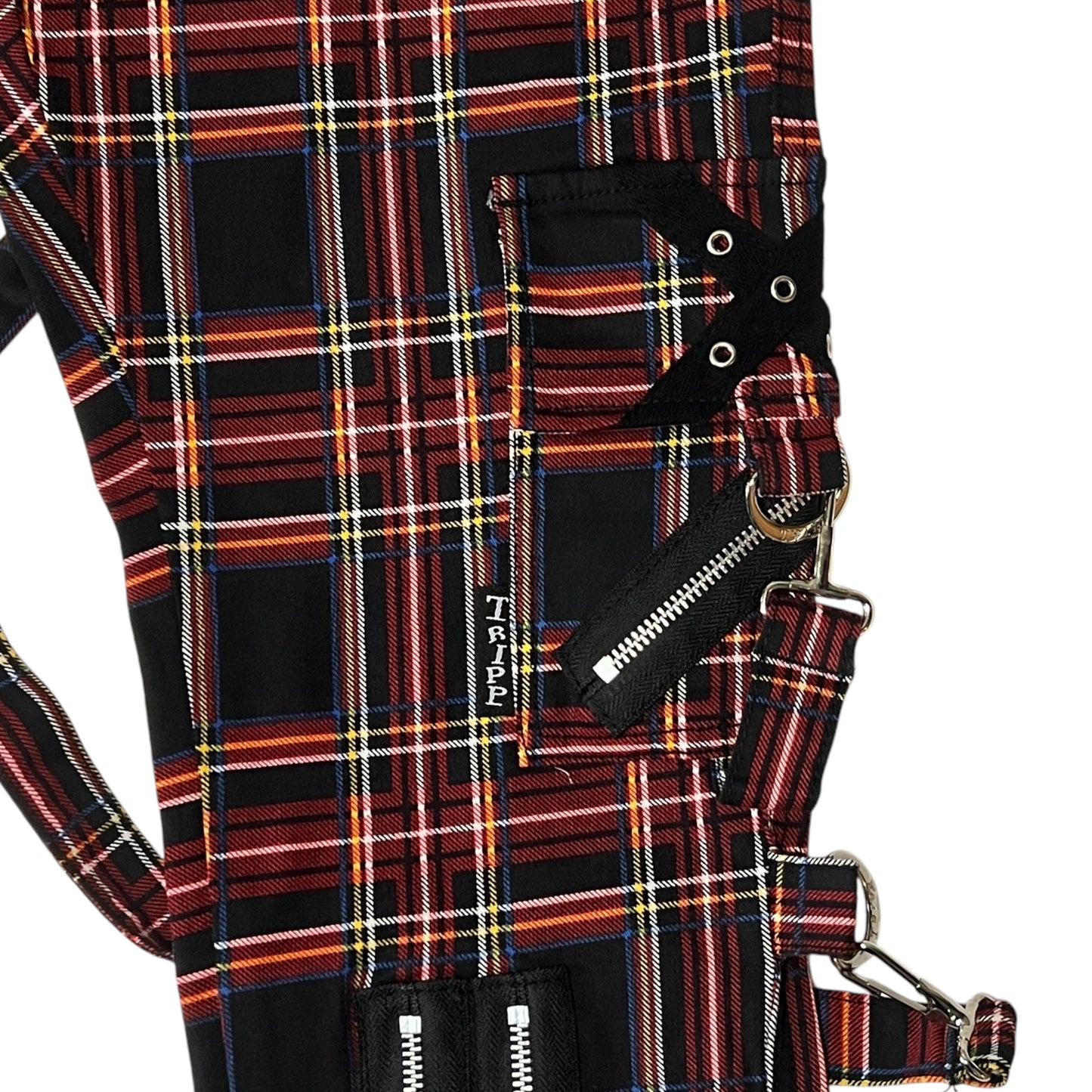 【TRIPP NYC】CLASSIC SLIM LEG BONDAGE PANT BLACK PLAID(IS674MP)