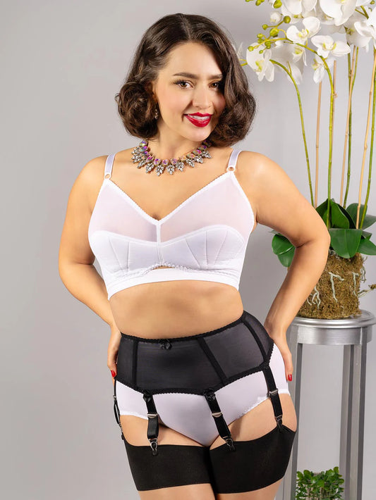 【WHAT KATIE DID】ガーターベルト*Boned Suspender Belt Black: Ltd Ed【取寄】