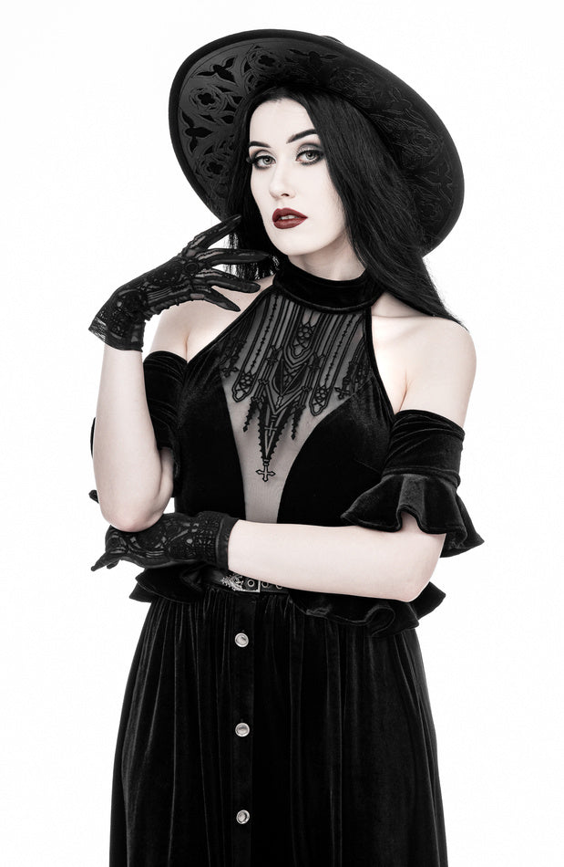 【RESTYLE】トップス*DARK ALTAR HALTERNECK TOP【取寄】