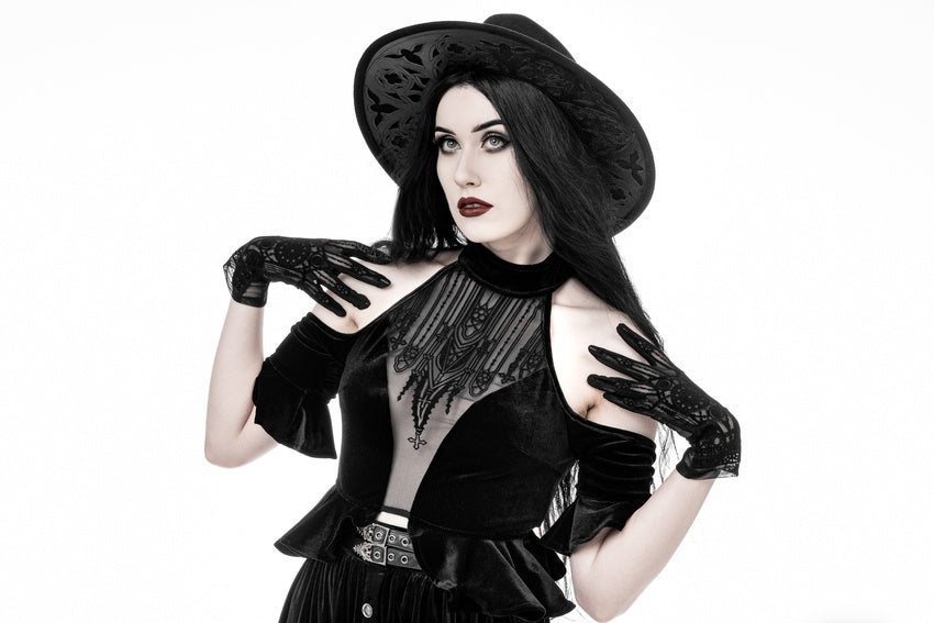 【RESTYLE】トップス*DARK ALTAR HALTERNECK TOP【取寄】