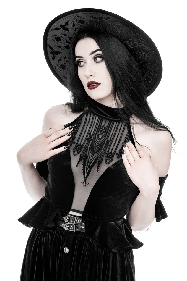 【RESTYLE】トップス*DARK ALTAR HALTERNECK TOP【取寄】