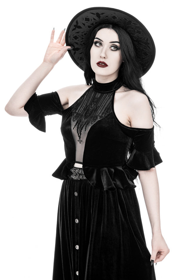 【RESTYLE】トップス*DARK ALTAR HALTERNECK TOP【取寄】