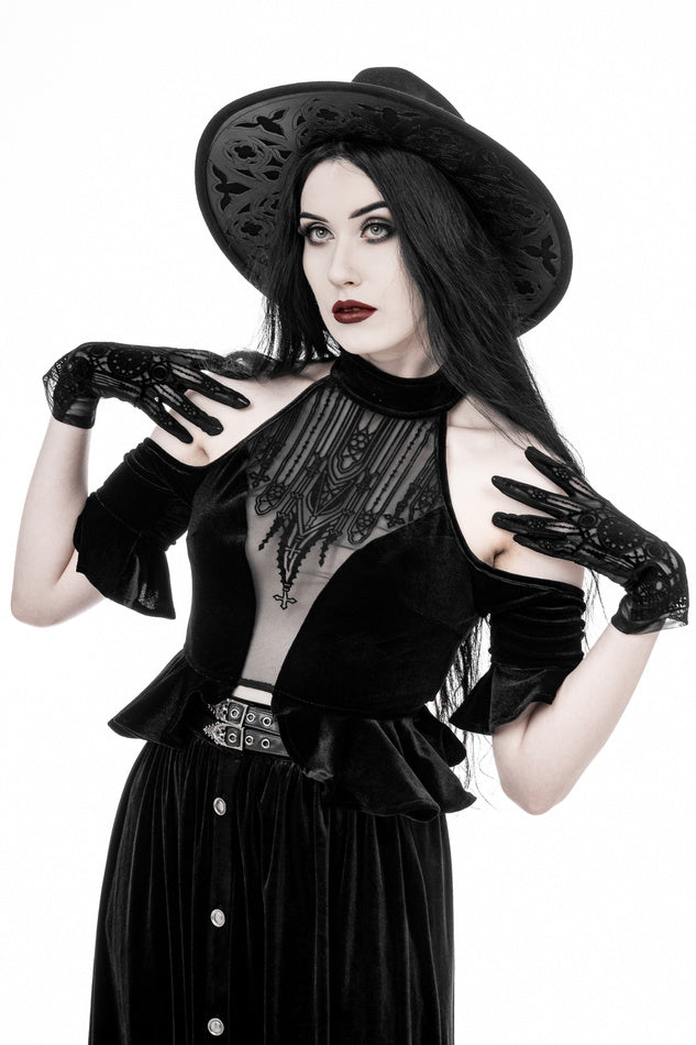 【RESTYLE】トップス*DARK ALTAR HALTERNECK TOP【取寄】