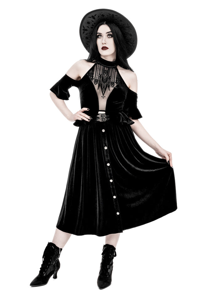 【RESTYLE】トップス*DARK ALTAR HALTERNECK TOP【取寄】