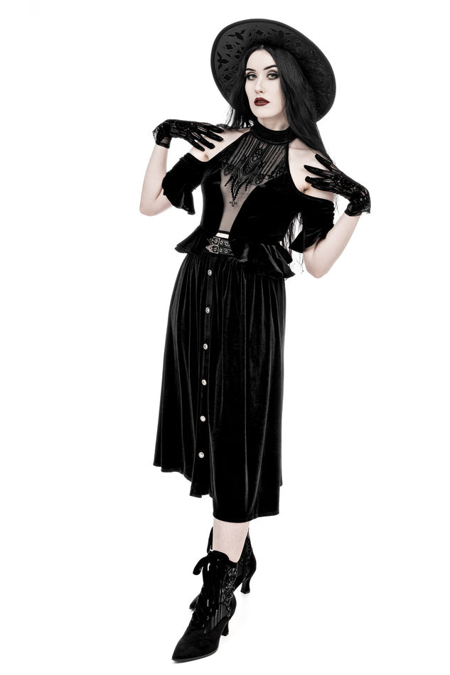 【RESTYLE】トップス*DARK ALTAR HALTERNECK TOP【取寄】