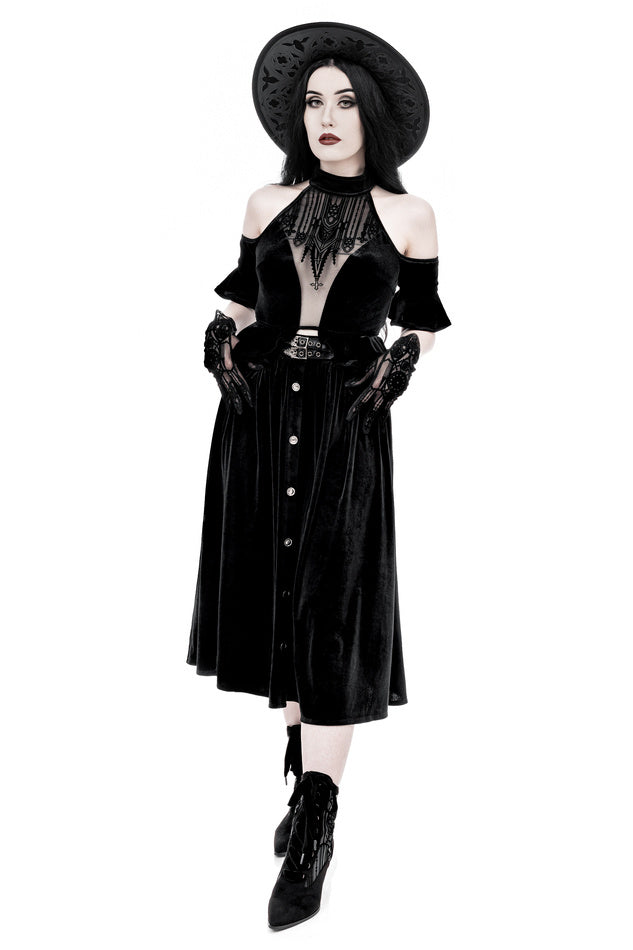 【RESTYLE】トップス*DARK ALTAR HALTERNECK TOP【取寄】