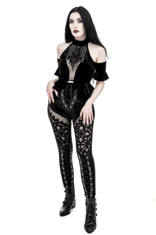【RESTYLE】トップス*DARK ALTAR HALTERNECK TOP【取寄】