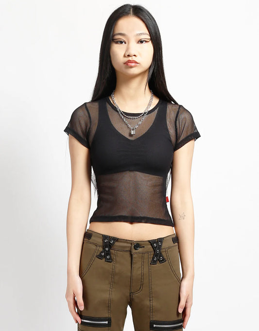 【TRIPP NYC】半袖フィッシュネット*BABY TEE FISHNET(FN4562)