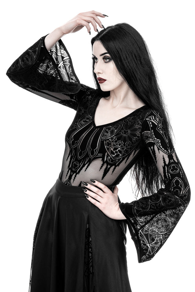【RESTYLE】トップス*Gothic Chapel Bodysuit Vneck