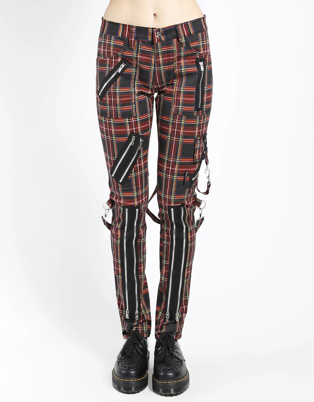 【TRIPP NYC】CLASSIC SLIM LEG BONDAGE PANT BLACK PLAID(IS674MP)【取寄】