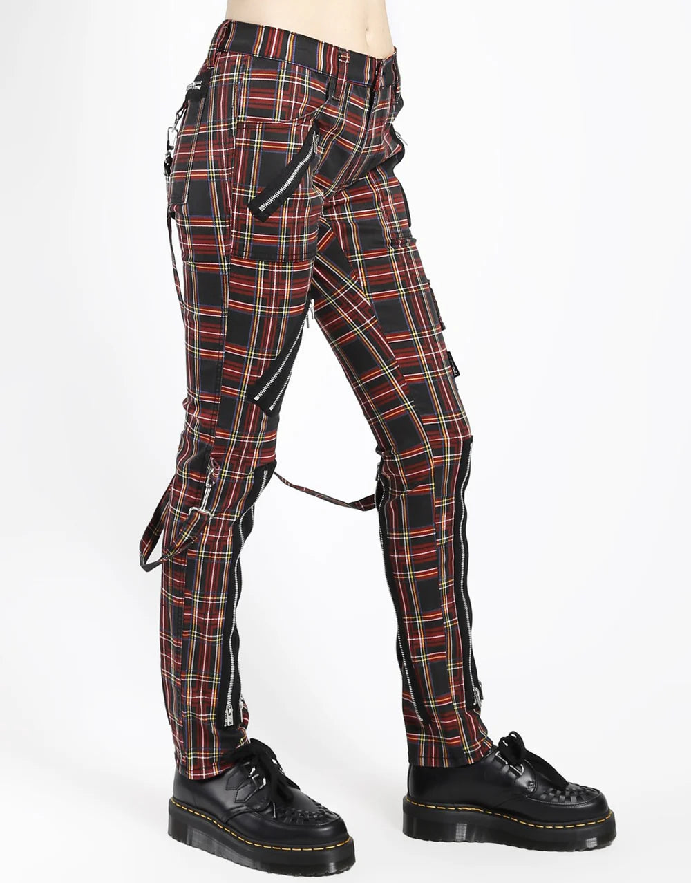 【TRIPP NYC】CLASSIC SLIM LEG BONDAGE PANT BLACK PLAID(IS674MP)【取寄】