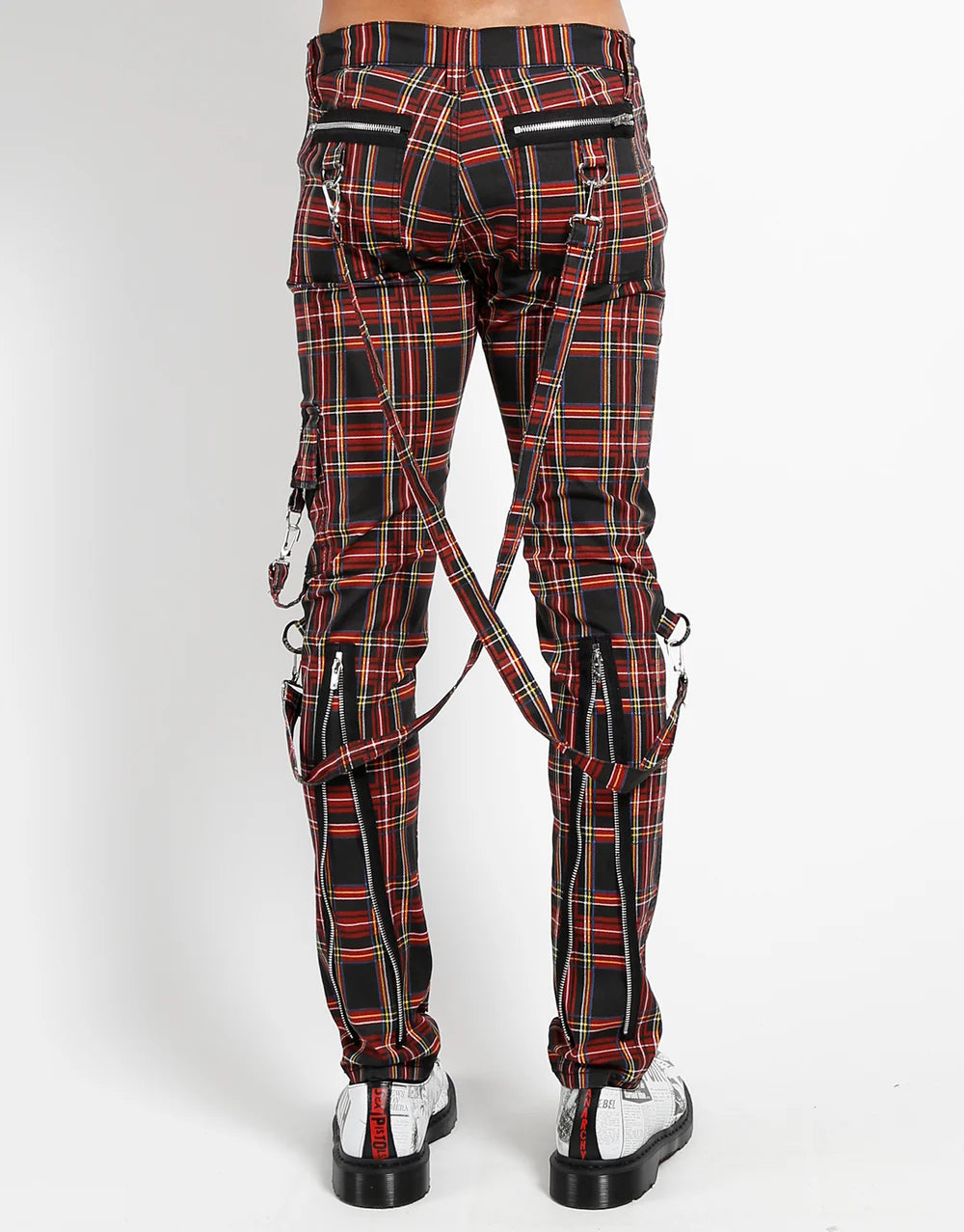 【TRIPP NYC】CLASSIC SLIM LEG BONDAGE PANT BLACK PLAID(IS674MP)【取寄】