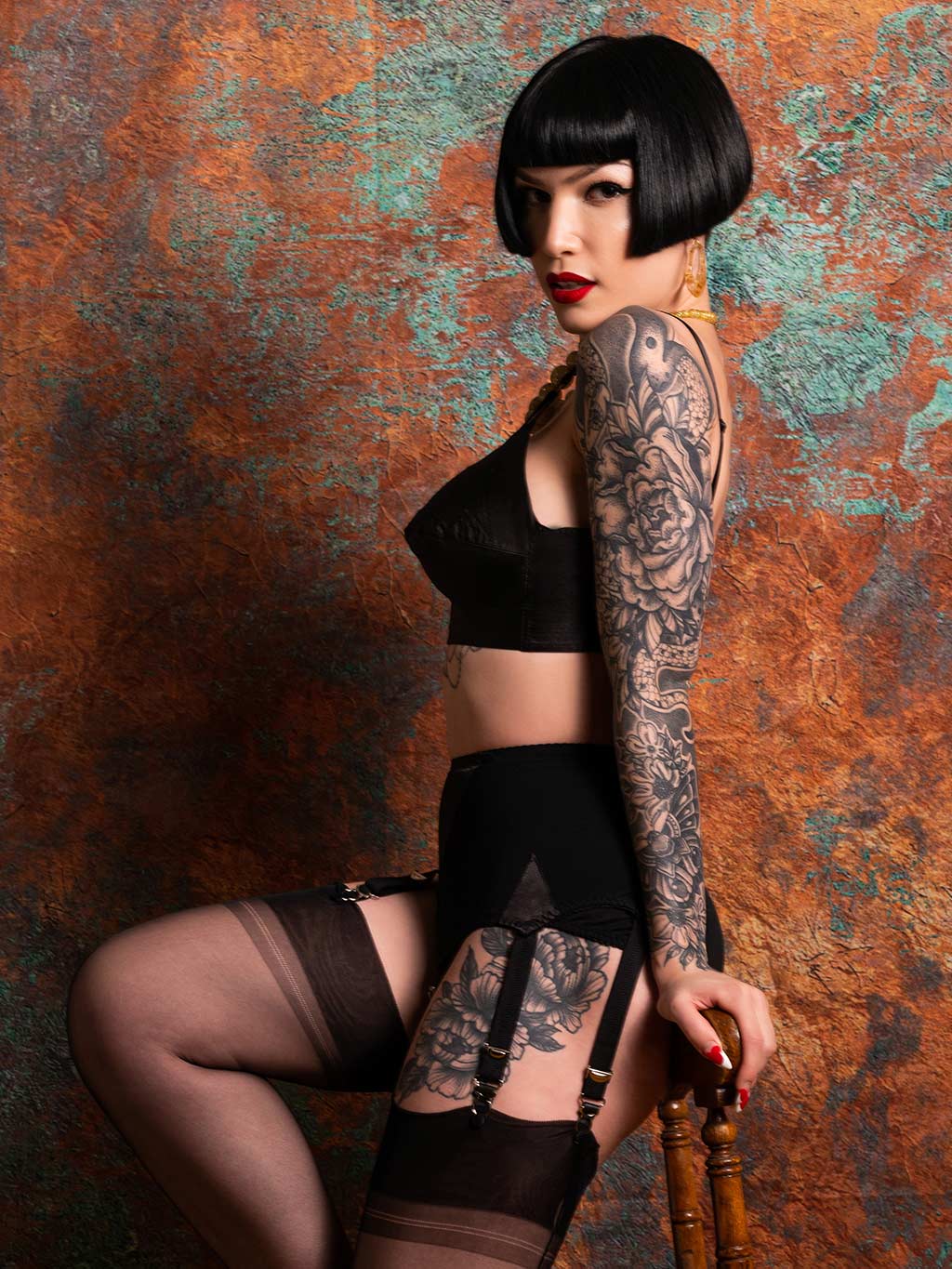 【WHAT KATIE DID】ガーターベルト*Maitresse Black Suspender Belt L2120【取寄】