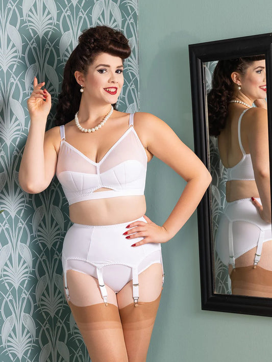 【WHAT KATIE DID】ガーターベルト*Liz White Suspender Belt【取寄】
