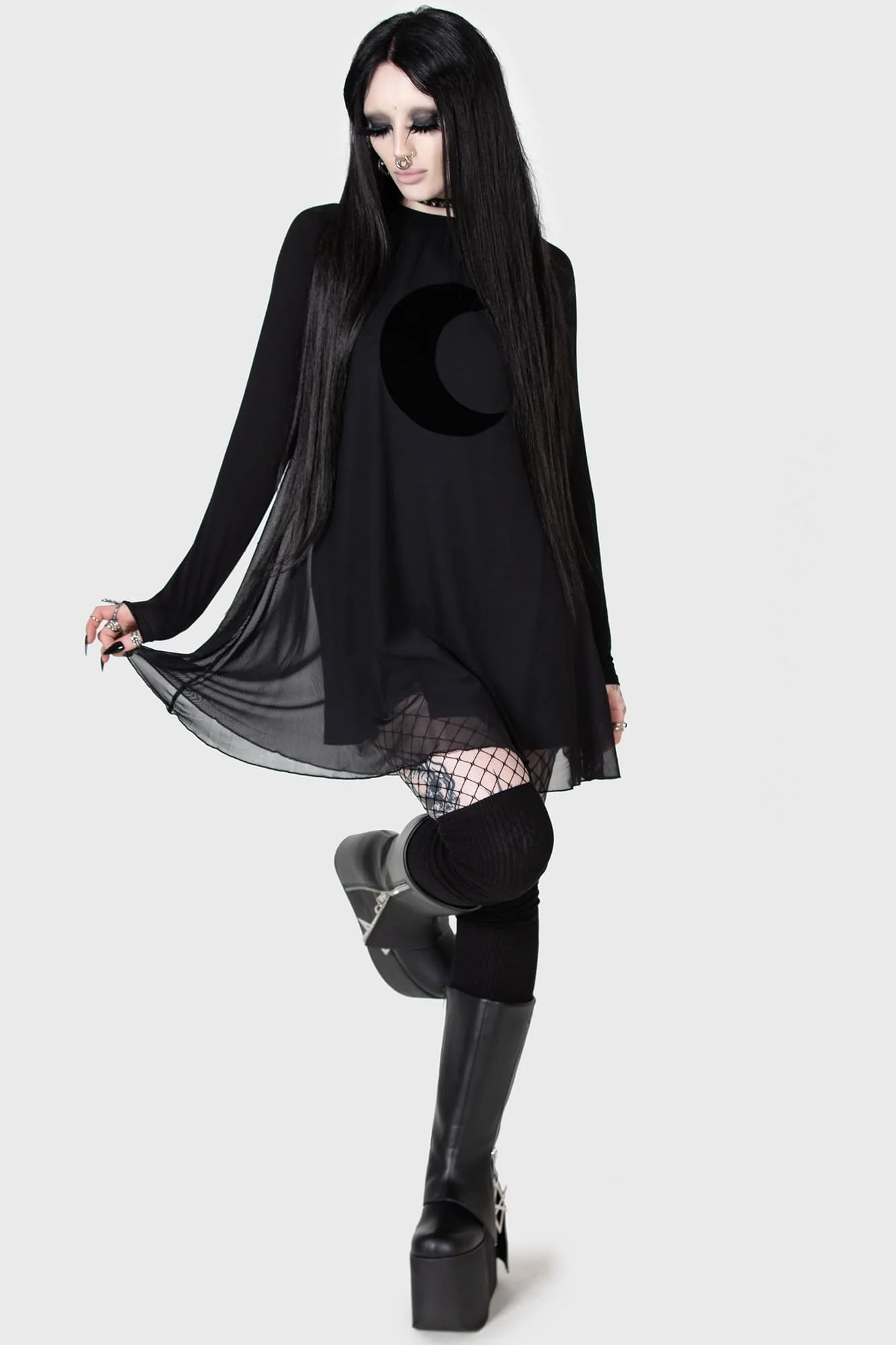 【KILL STAR】Lunar Apex Raglan Dress*チュニック丈ラグランドレス
