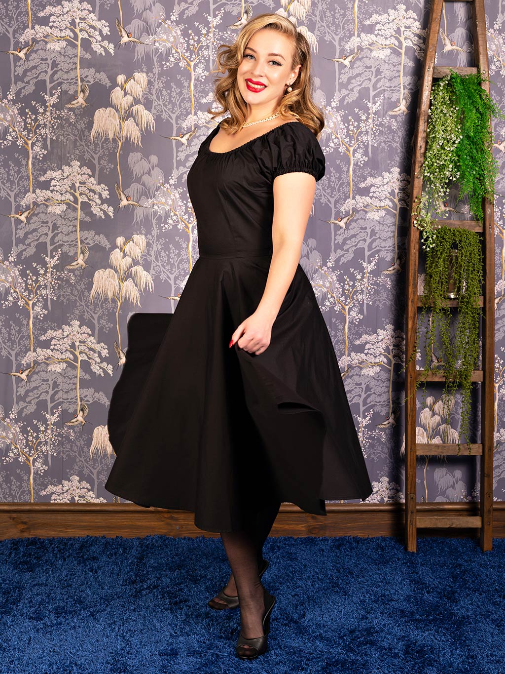 【WHAT KATIE DID】1950s Black Bardot Dress【取寄】