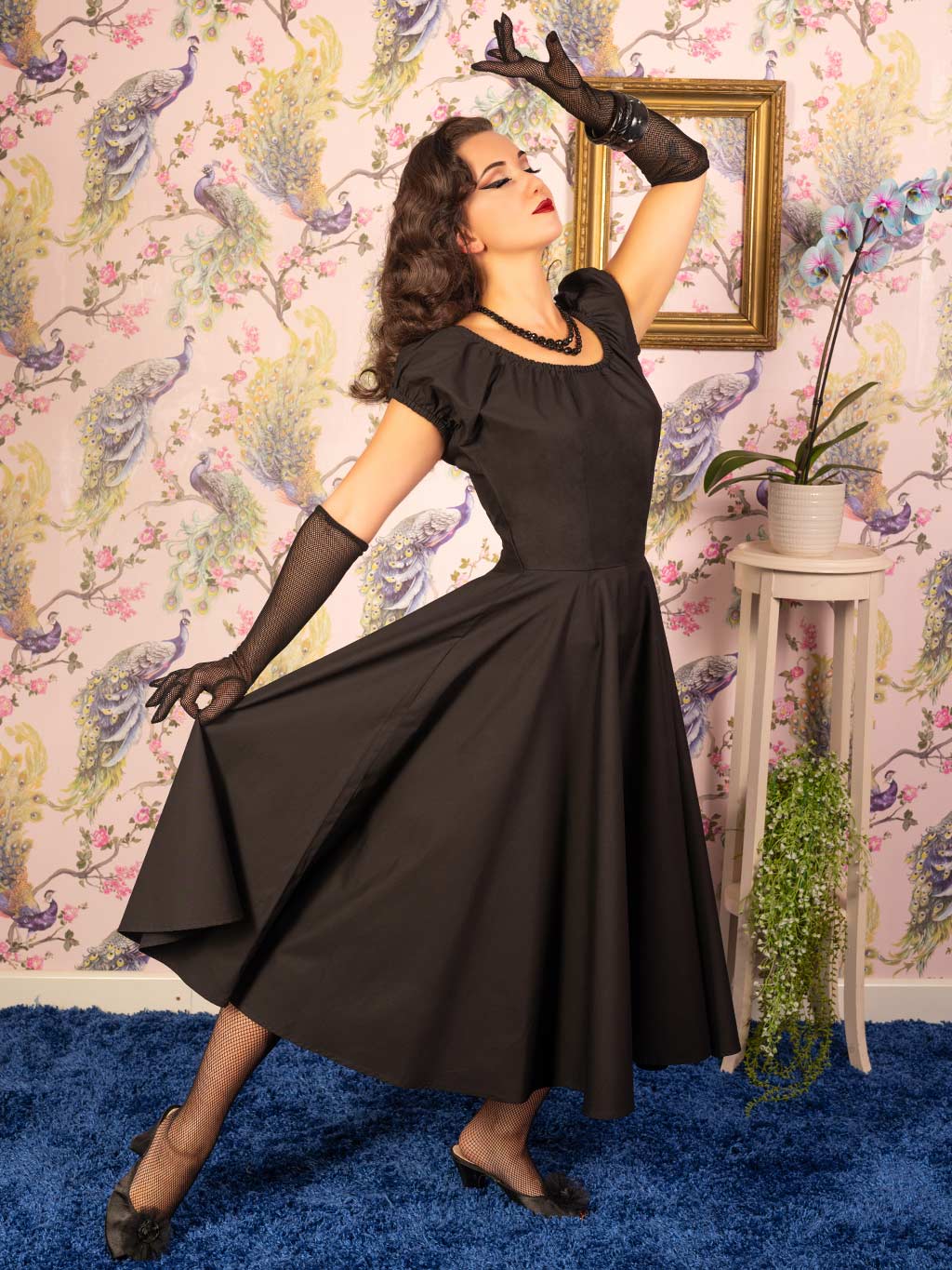 【WHAT KATIE DID】1950s Black Bardot Dress【取寄】