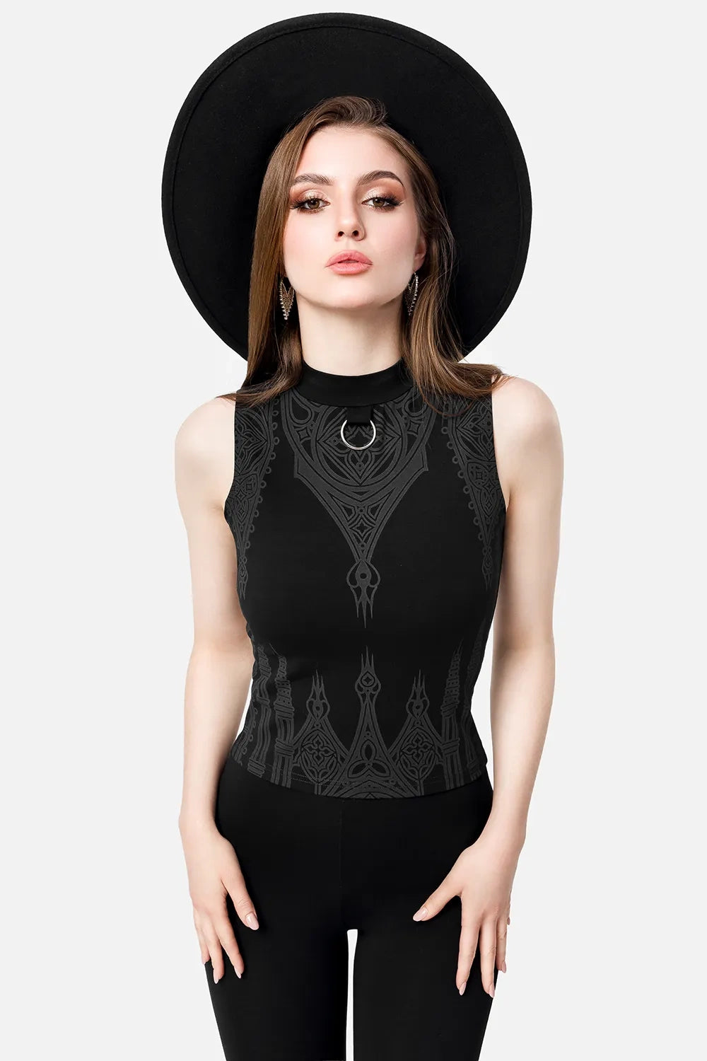 【RESTYLE】トップス*SINFUL SPIRES O-RING TOP【取寄】