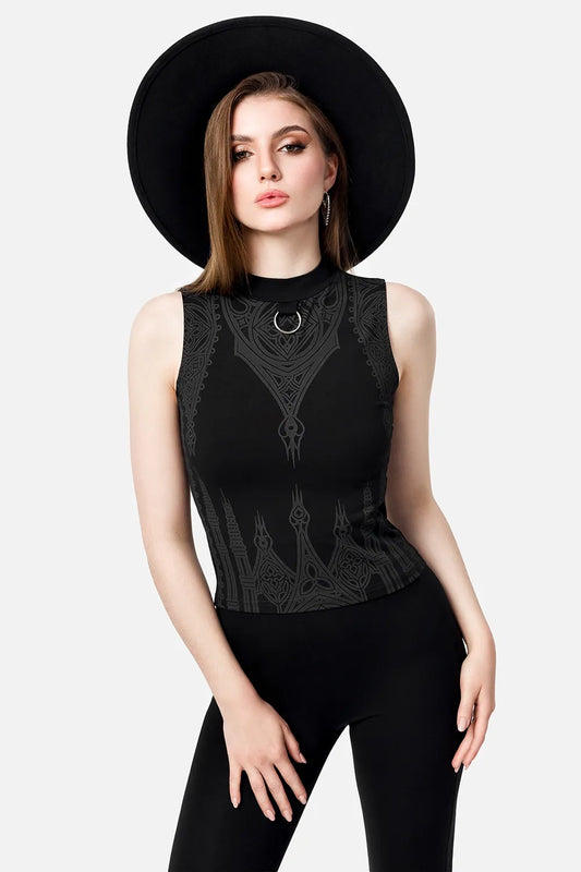 【RESTYLE】トップス*SINFUL SPIRES O-RING TOP【取寄】