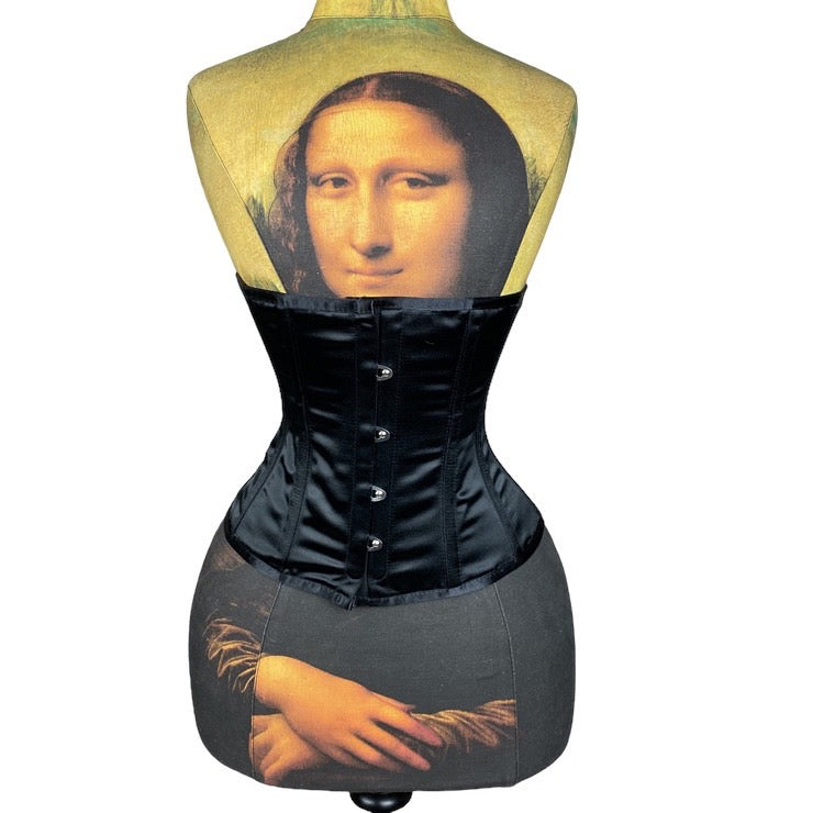 Underbust corset FEVER4000-BLACK SATIN/20INCH