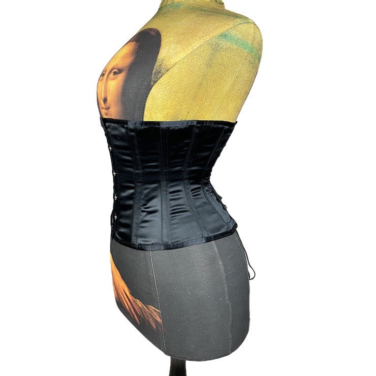 Underbust corset FEVER4000-BLACK SATIN/20INCH