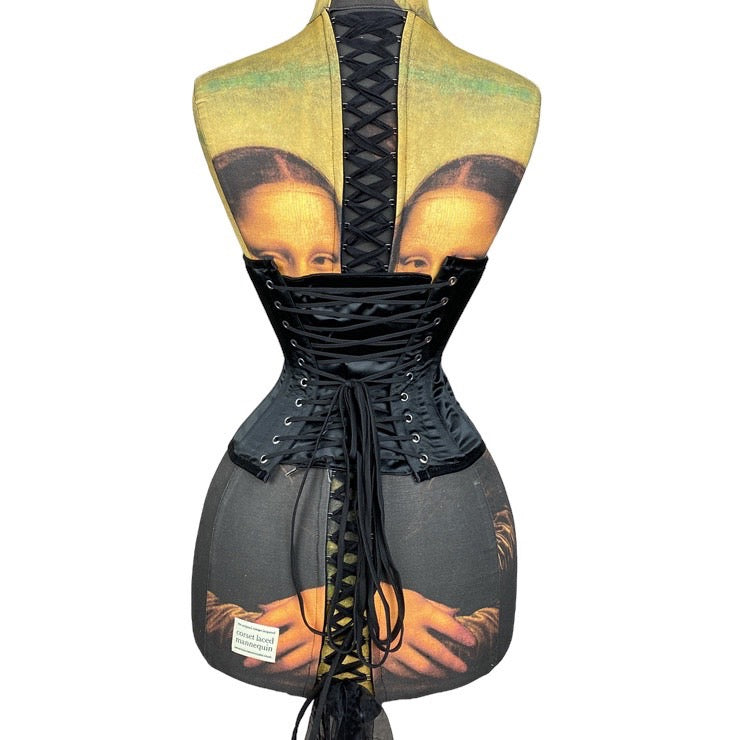 Underbust corset FEVER4000-BLACK SATIN/20INCH