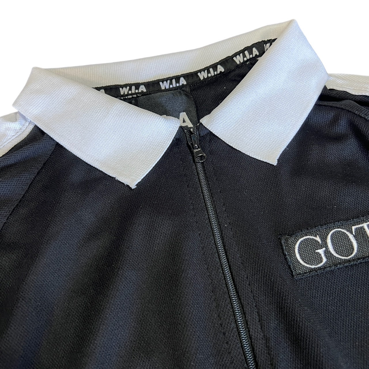 GOTH POLO * BIG back patch / cropped polo