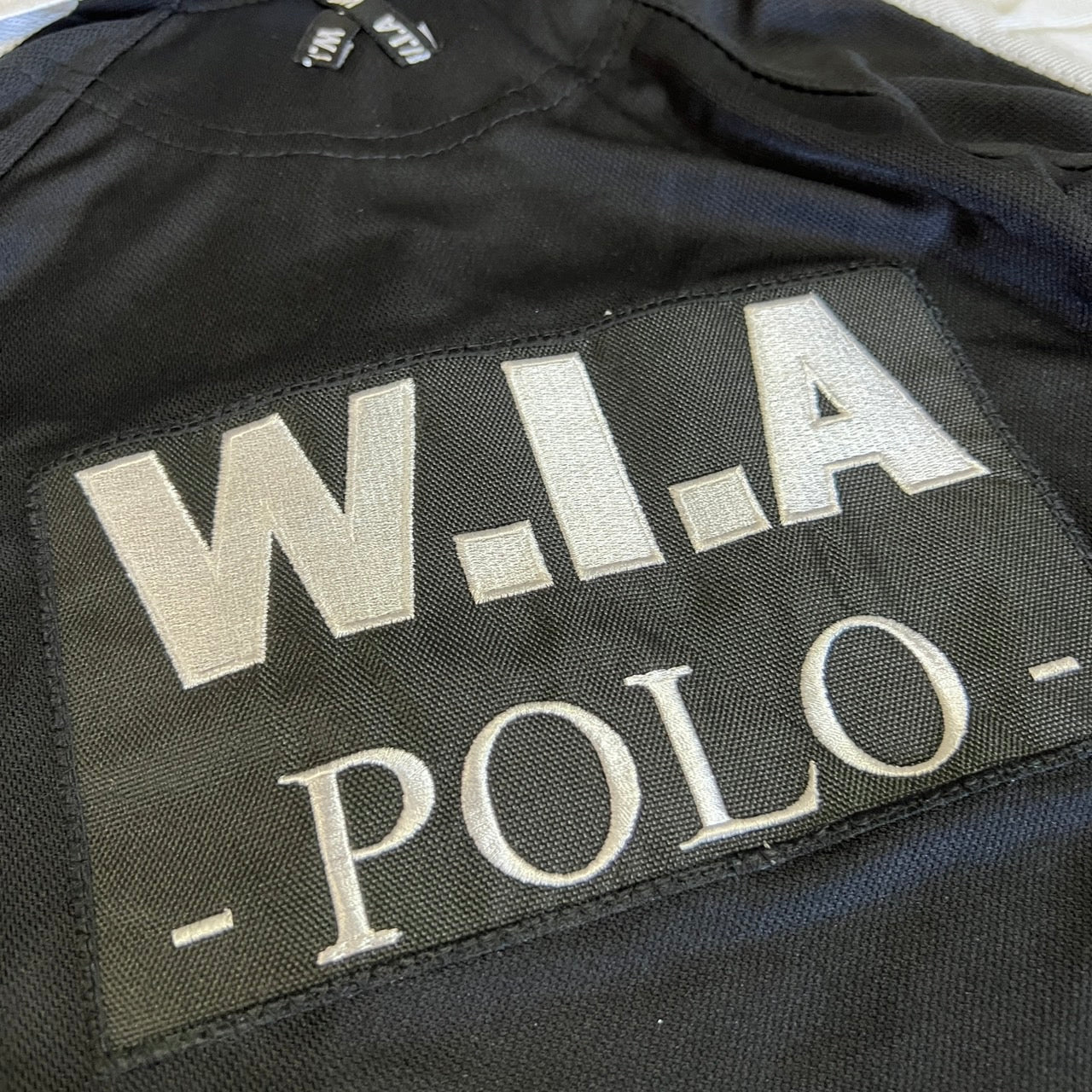 GOTH POLO * BIG back patch / cropped polo