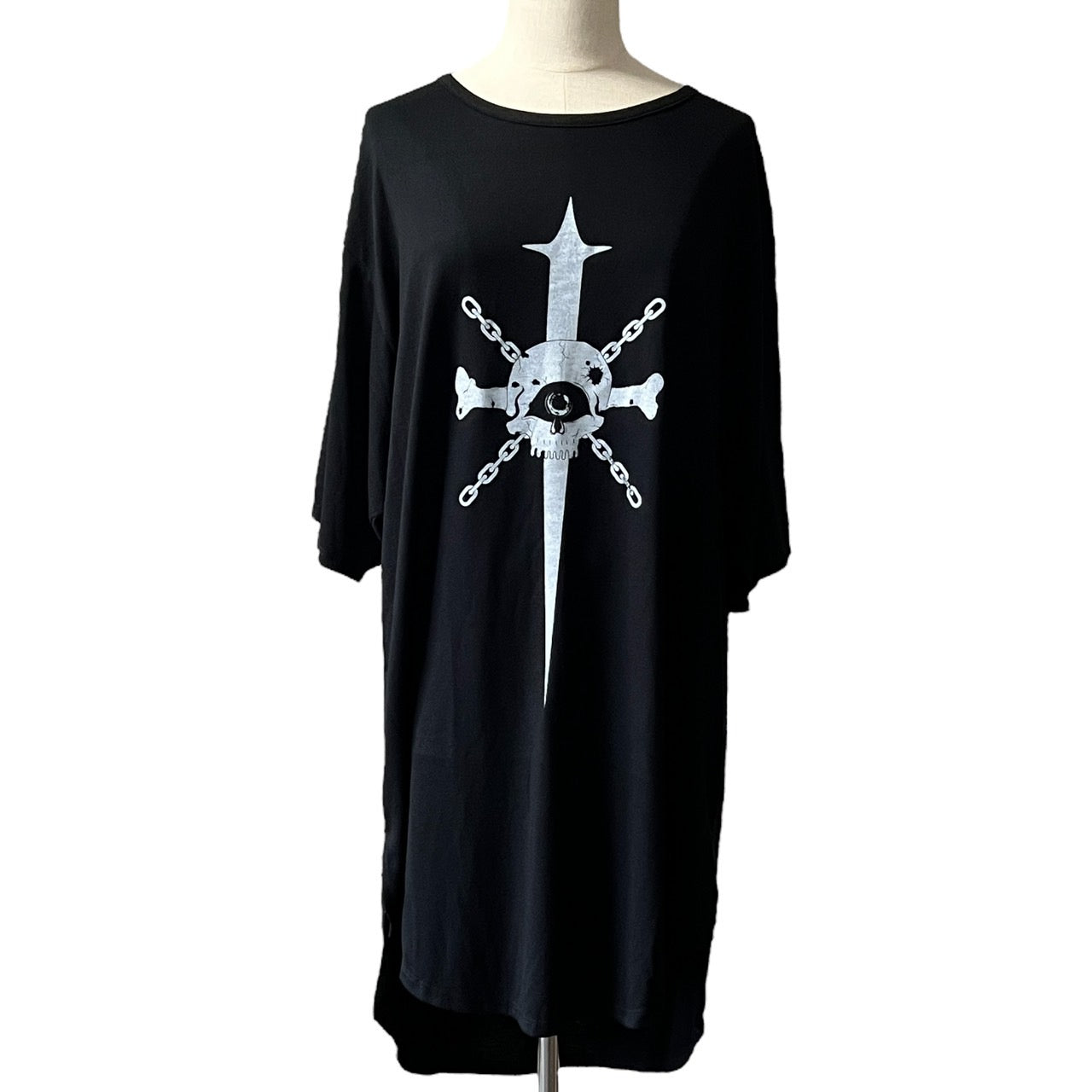 【FAR STAR】BIG フィッシュテイルTシャツ（クロススカル）