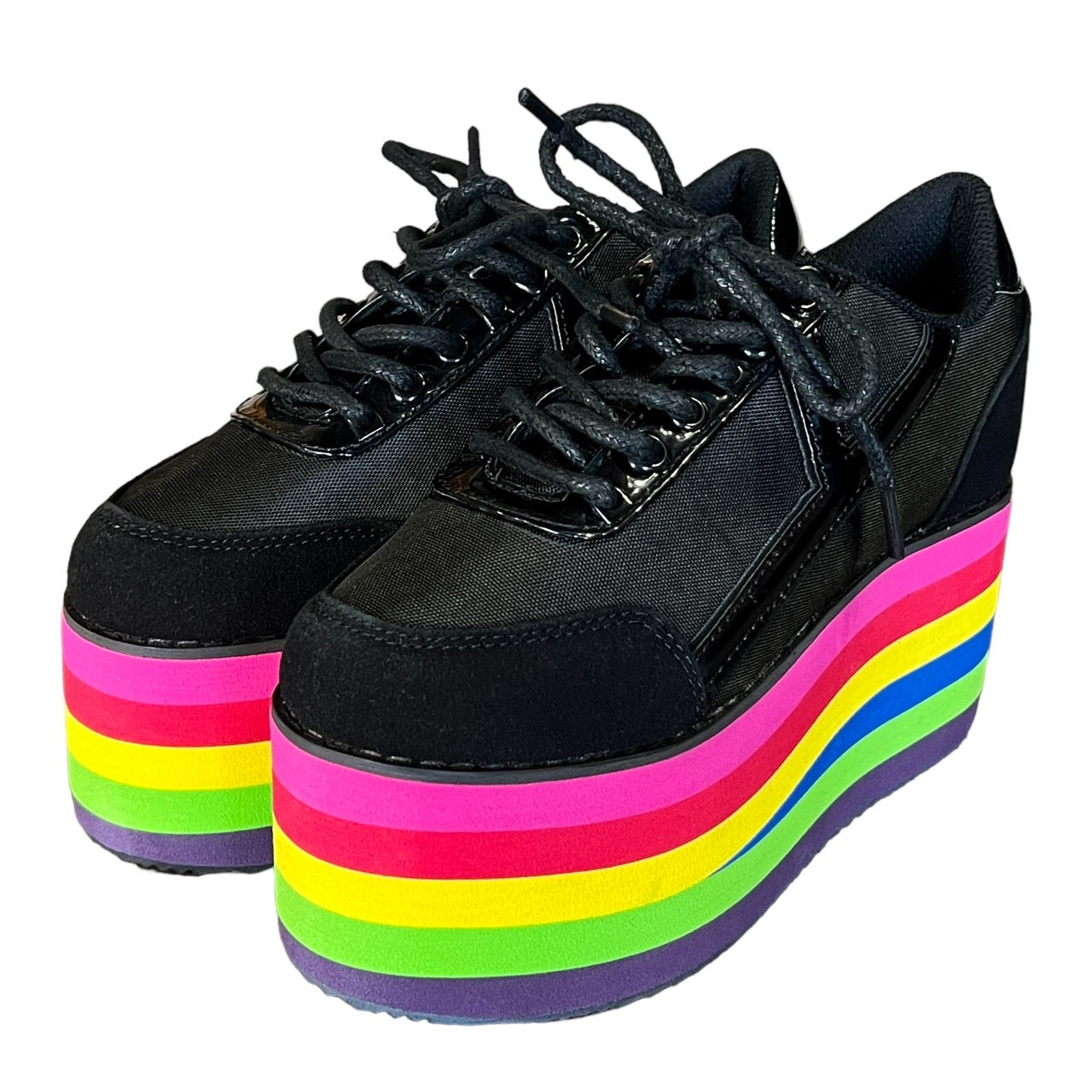 レインボー・ハイソールスニーカー*KARAZII -BLACK/RAINBOW