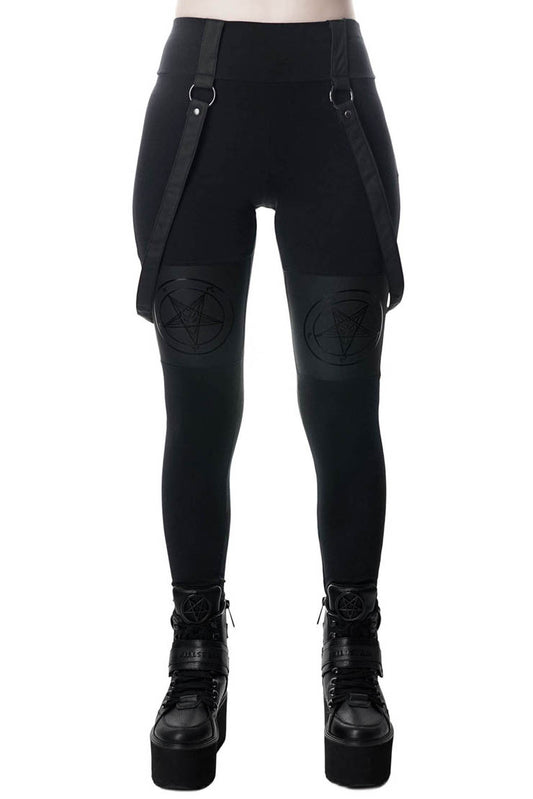 【KILL STAR】WATCH ME BURN LEGGINGS*バフォメットトレギンス-SIZE:XXL