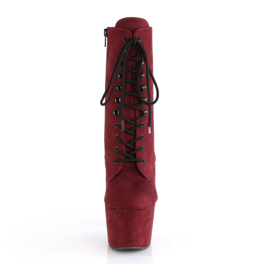 【PLEASER】ADORE-1020FS プラットフォームシューズ Burgundy Faux Suede/Burgundy Faux Suede【取寄】