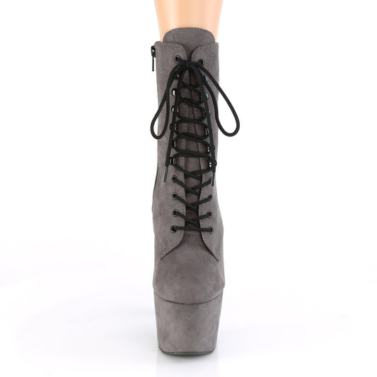 【PLEASER】ADORE-1020FS プラットフォームシューズ Grey Faux Suede/Grey Faux Suede【取寄】
