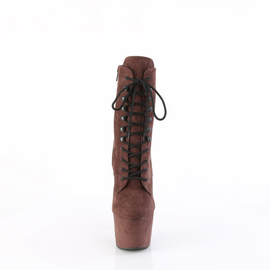 【PLEASER】ADORE-1020FS プラットフォームシューズ Mocha Faux Suede/Mocha Faux Suede【取寄】