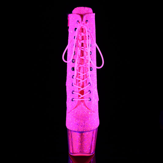 【PLEASER】ADORE-1020G プラットフォームシューズ Neon Pink Glitter/Neon Pink Glitter【取寄】
