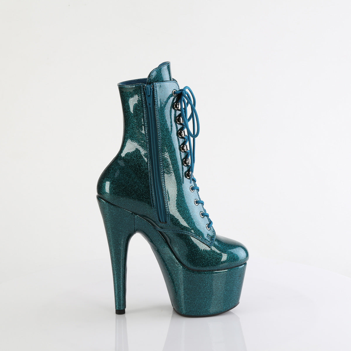 【PLEASER】ADORE-1020GP プラットフォームシューズ Teal Glitter Pat/M【取寄】