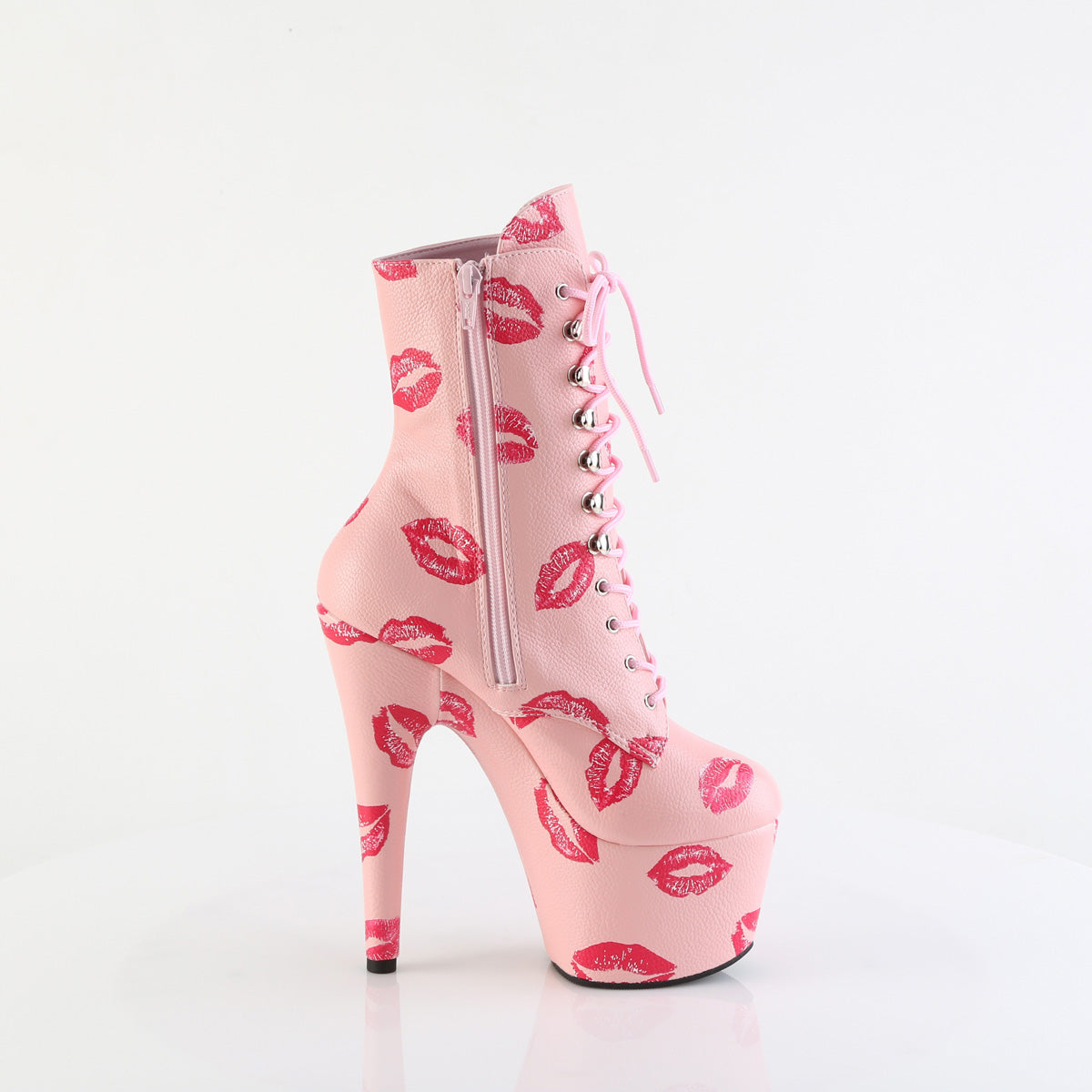 【PLEASER】ADORE-1020KISSES シューズ B. Pink Faux Leather/B. Pink Faux Leathe【取寄】