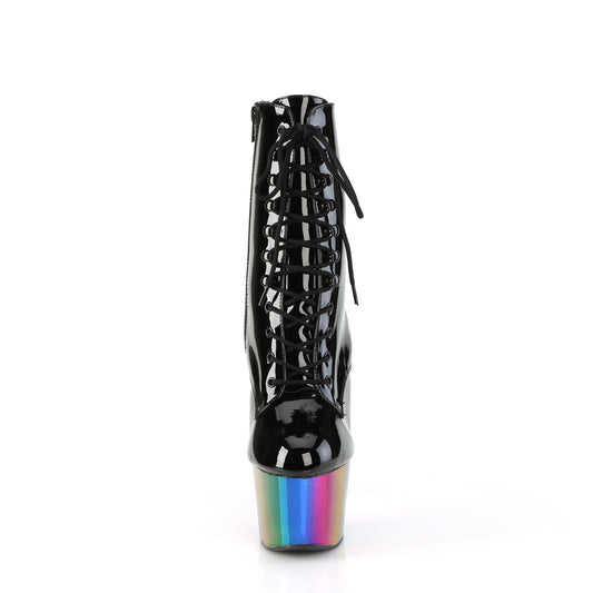 【PLEASER】ADORE-1020RC プラットフォームシューズ Blk Pat/Rainbow Chrome【取寄】
