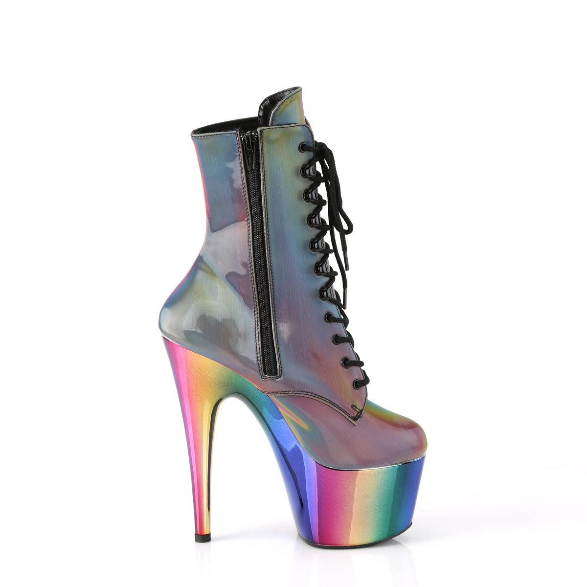 【PLEASER】ADORE-1020RC-REFL プラットフォームシューズ Rainbow Reflective/Rainbow Chrome【取寄】
