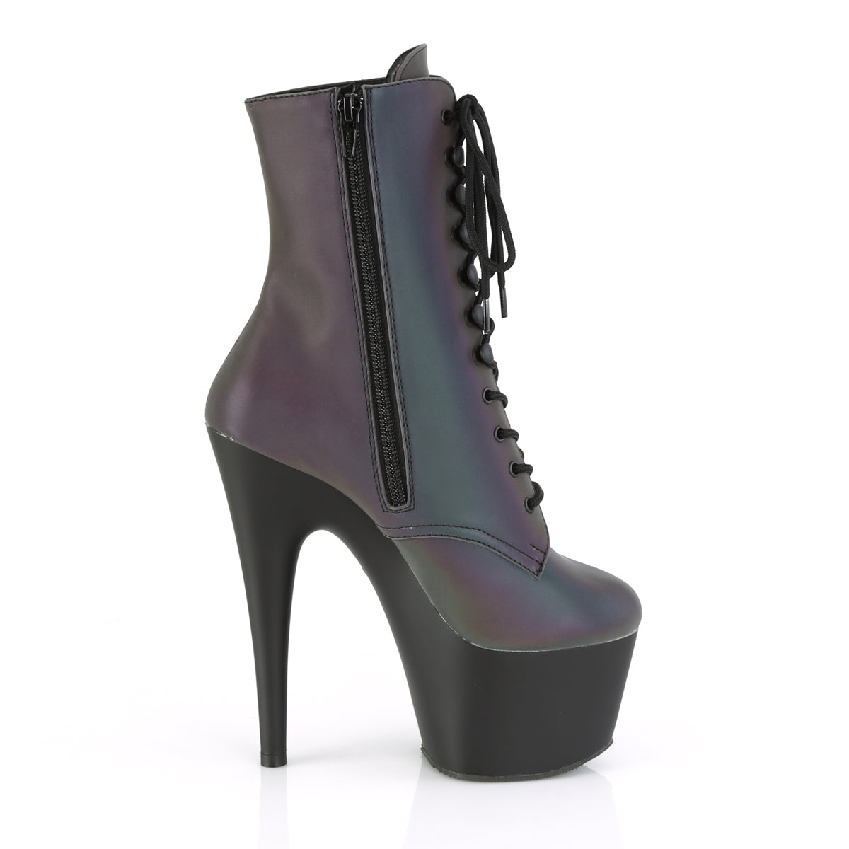 【PLEASER】ADORE-1020REFL プラットフォームシューズ Green Multi Reflective/Blk Matte【取寄】