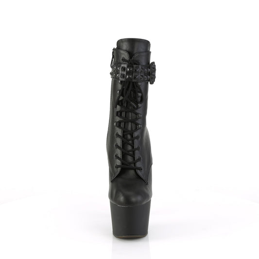 【PLEASER】ADORE-1020STR シューズ Blk Faux Leather/Blk Matte【取寄】