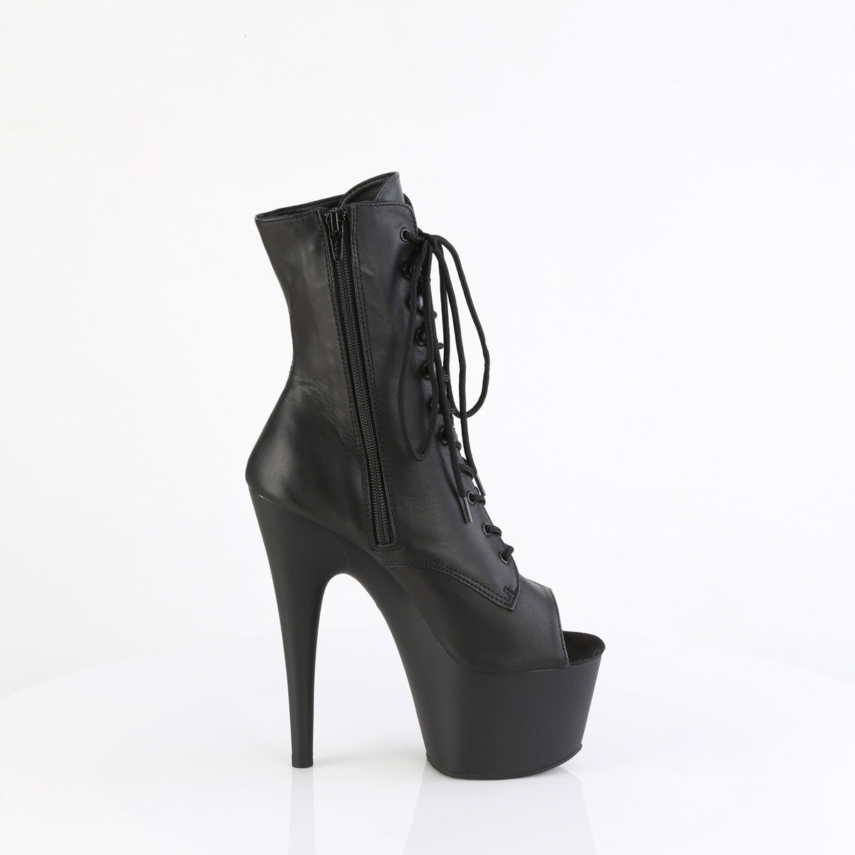【PLEASER】ADORE-1021 プラットフォームシューズ Blk Leather/Blk Matte【取寄】