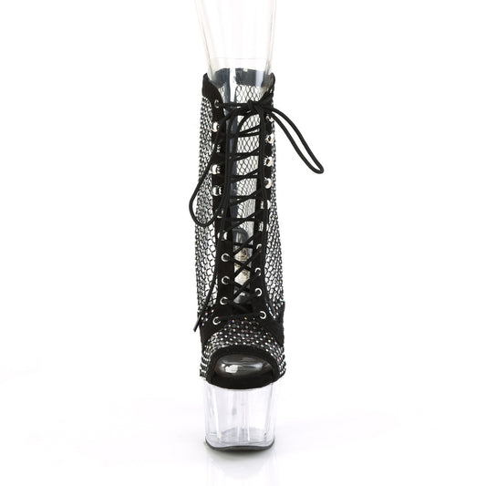 【PLEASER】ADORE-1021RM シューズ Blk Faux Suede-RS Mesh/Clr【取寄】