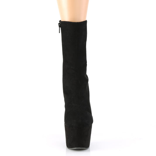 【PLEASER】ADORE-1042 プラットフォームシューズ Blk Faux Suede/Blk Faux Suede【取寄】