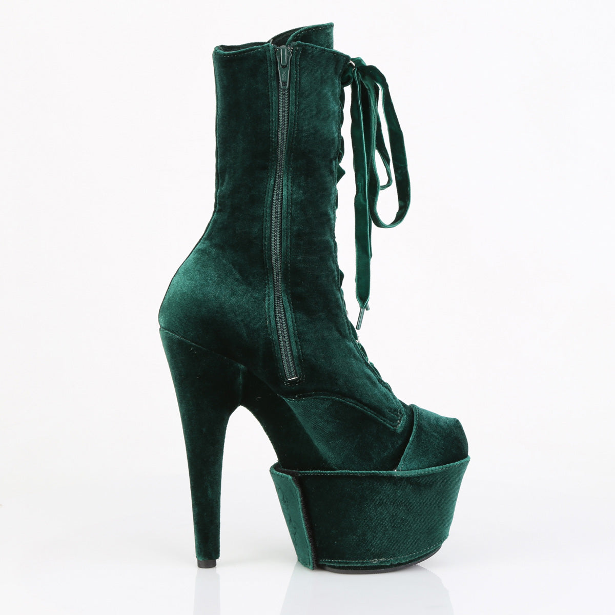 【PLEASER】ADORE-1045VEL プラットフォームシューズ Emerald Green Velvet/Emerald Green Velvet【取寄】