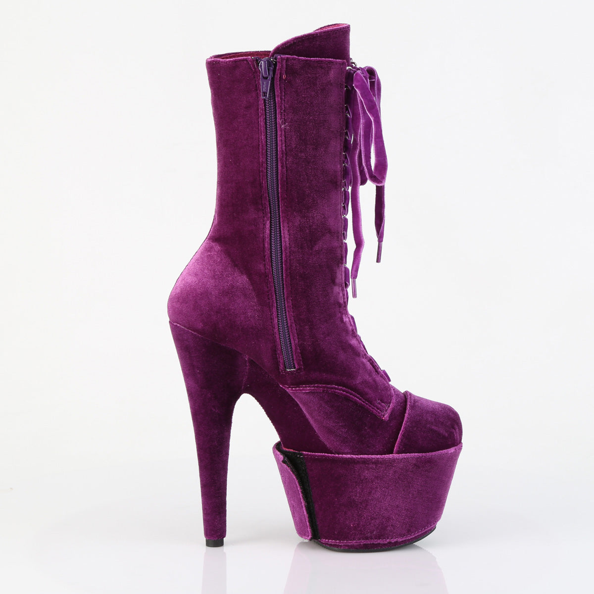 【PLEASER】ADORE-1045VEL プラットフォームシューズ Purple Velvet/Purple Velvet【取寄】