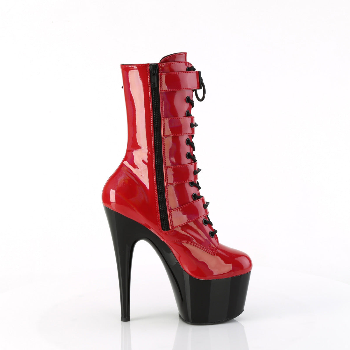 【PLEASER】ADORE-1046TT プラットフォームシューズ Red Holo Pat/Blk【取寄】