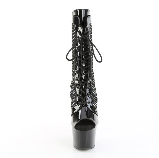 【PLEASER】ADORE-1048RSNT プラットフォームシューズ Blk Pat-Mesh-RS/Blk【取寄】